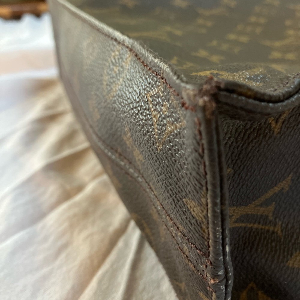Louis Vuitton Monogram Canvas Tote with Tan Leather Handles - Picture 7 of 14